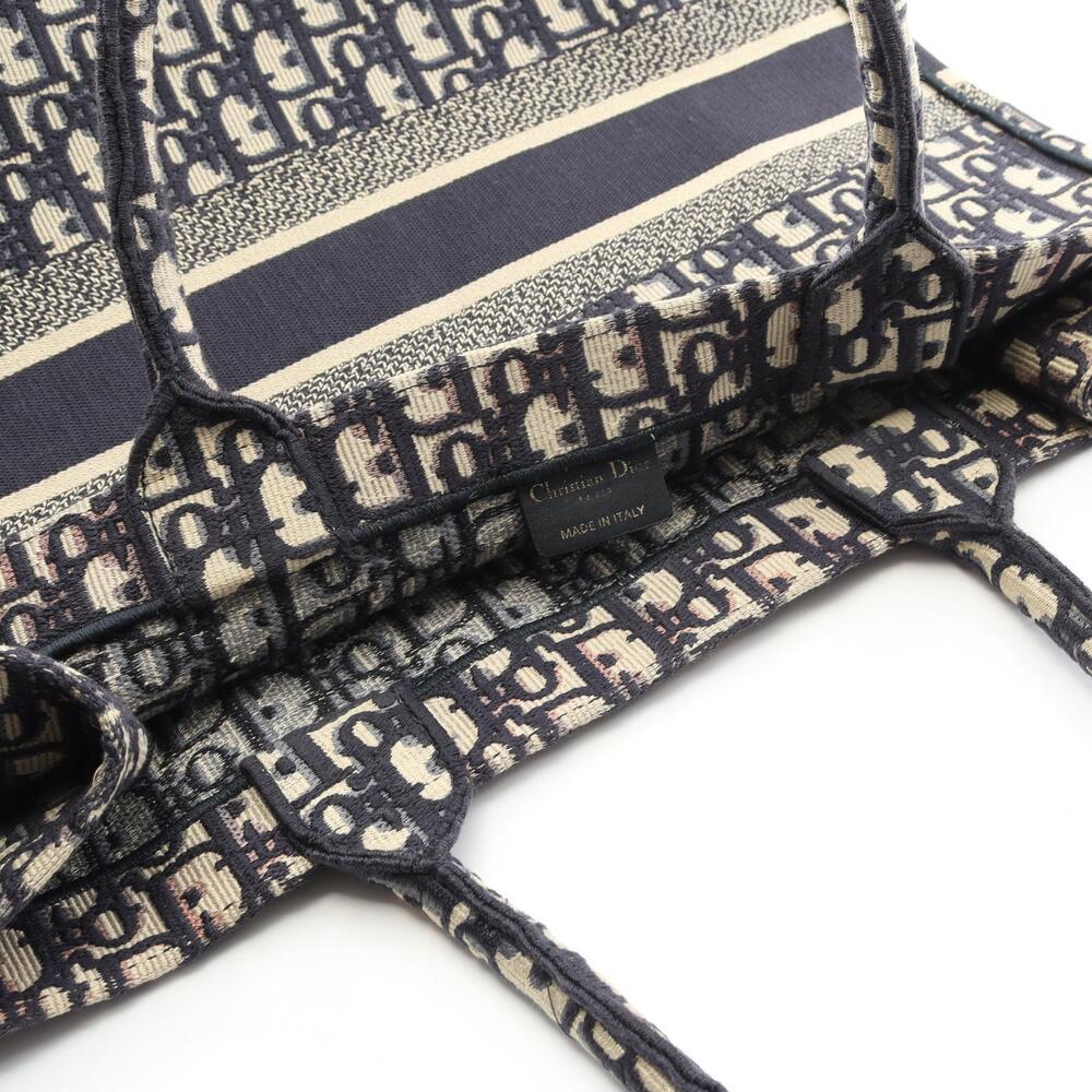 Dior BOOK TOTE Oblique Canvas Bag Navy Blue Beige - Picture 5 of 8